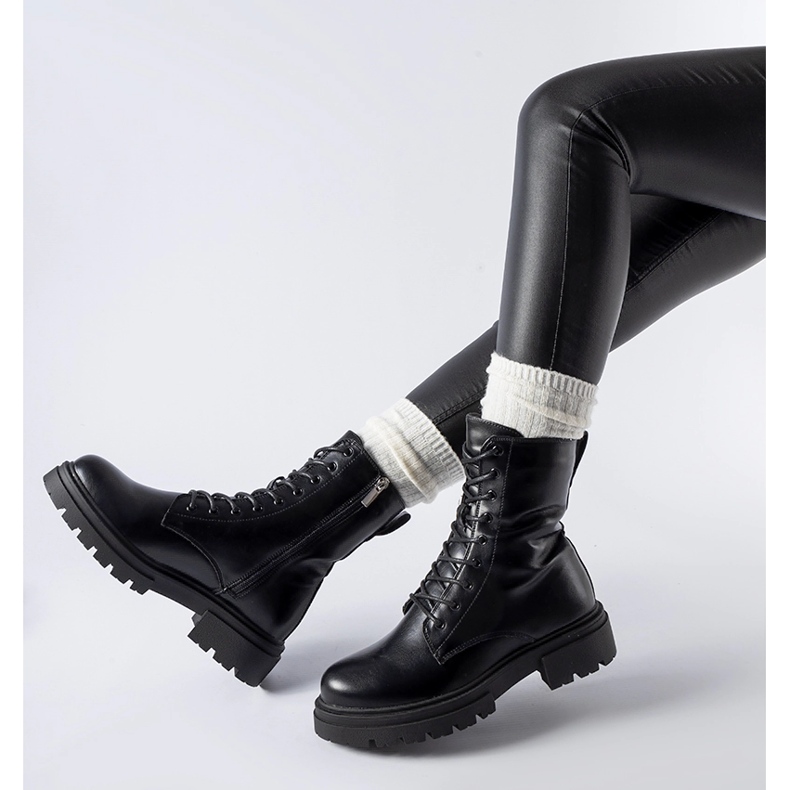 Cizme Heights izolate negre negru 2 Cizme Heights izolate negre negru 2
