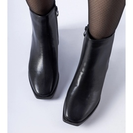 Cizme izolate negre cu toc patrat Boris negru 1