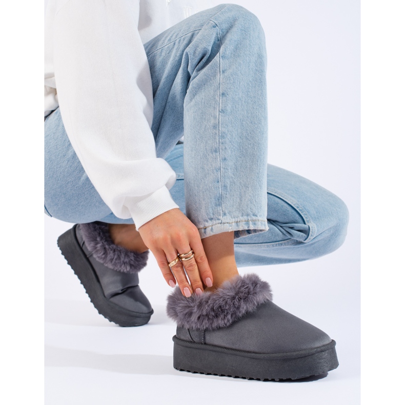 Cizme de zăpadă de damă, gri joase, Shelovet 1 Cizme de zăpadă de damă, gri joase, Shelovet 1