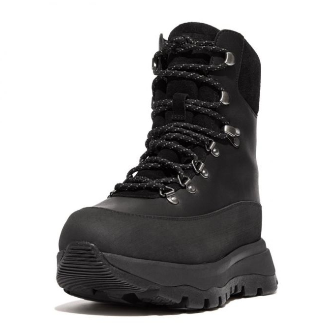 Cizme de mers FitFlop Neo-D-Hyker impermeabile din material textil/de piele intoarsa W GP3-090 negru 5 Cizme de mers FitFlop Neo-D-Hyker impermeabile din material textil/de piele intoarsa W GP3-090 negru 5