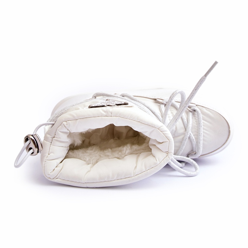 MSMG Cizme De Zăpadă Izolate Copii Cu șireturi Albe Colina 2