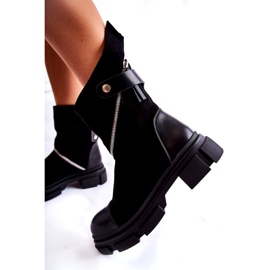 Seastar Cizme de damă la modă din piele intoarsa cu fermoar negru Kandell 3 Seastar Cizme de damă la modă din piele intoarsa cu fermoar negru Kandell 3
