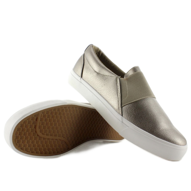 Tenisi slip-on cu cauciuc NB72P Gun Color galben 2