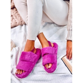 Papuci de dama cu elastic Rhodes Fuchsia roz 2