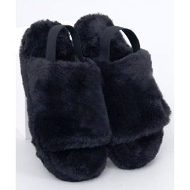 Papuci dama cu elastic Quarr Black negru 1
