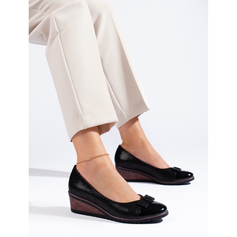 W. Potocki Pompi negri de damă de la Potocki cu pană joasă negru 1