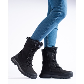 Pantofi de trekking cu șireturi DK impermeabili negru 1