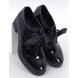 Mocasini Davia Black patent negru 1