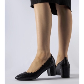 Pompi cu toc Remanzacco negri negru 1