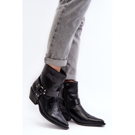 Cizme de cowboy izolate de damă negru Venosa 2