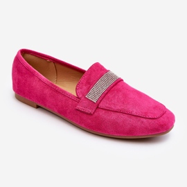 Mocasini De Dama Cu Strasuri Fuchsia Ralrika roz 1
