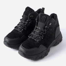 Cizme Ponte din piele ecologică pentru bărbați izolați de culoare neagră negru 1 Cizme Ponte din piele ecologică pentru bărbați izolați de culoare neagră negru 1