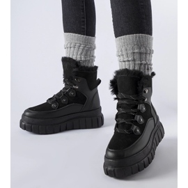 Botine negre cu talpă masivă Cervantes negru 1 Botine negre cu talpă masivă Cervantes negru 1