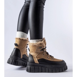 Botine bej cu talpă masivă Cervantes 1