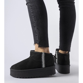 Cizme de zapada cu platforma Dennison negre negru 1