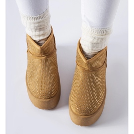 Cizme de zapada maro cu strasuri Sonora 1