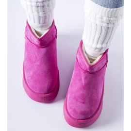 Cizme de zapada izolate roz pe platforma Miso 2
