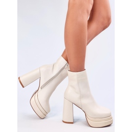 Cizme confortabile Charokee Beige cu platformă - calitate a doua bej 3