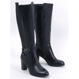 Cizme clasice cu toc înalt Milss Black negru 1 Cizme clasice cu toc înalt Milss Black negru 1