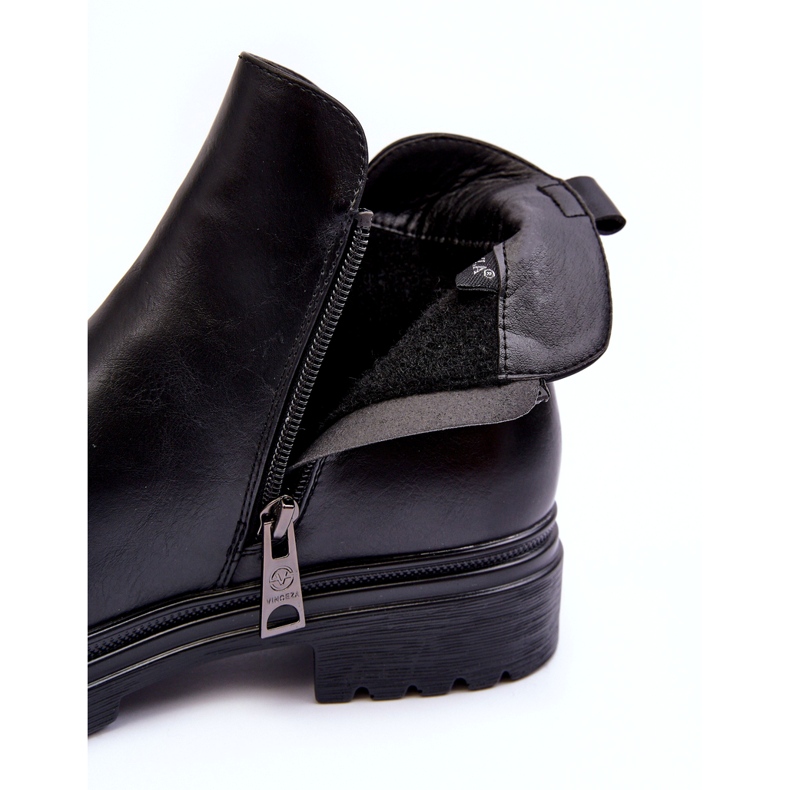 Cizme pentru femei Negru izolat din piele ecologică 4