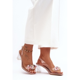 Sandale cu Toc Înalt Decorate Roz S.Barski MR1037-16 1 Sandale cu Toc Înalt Decorate Roz S.Barski MR1037-16 1