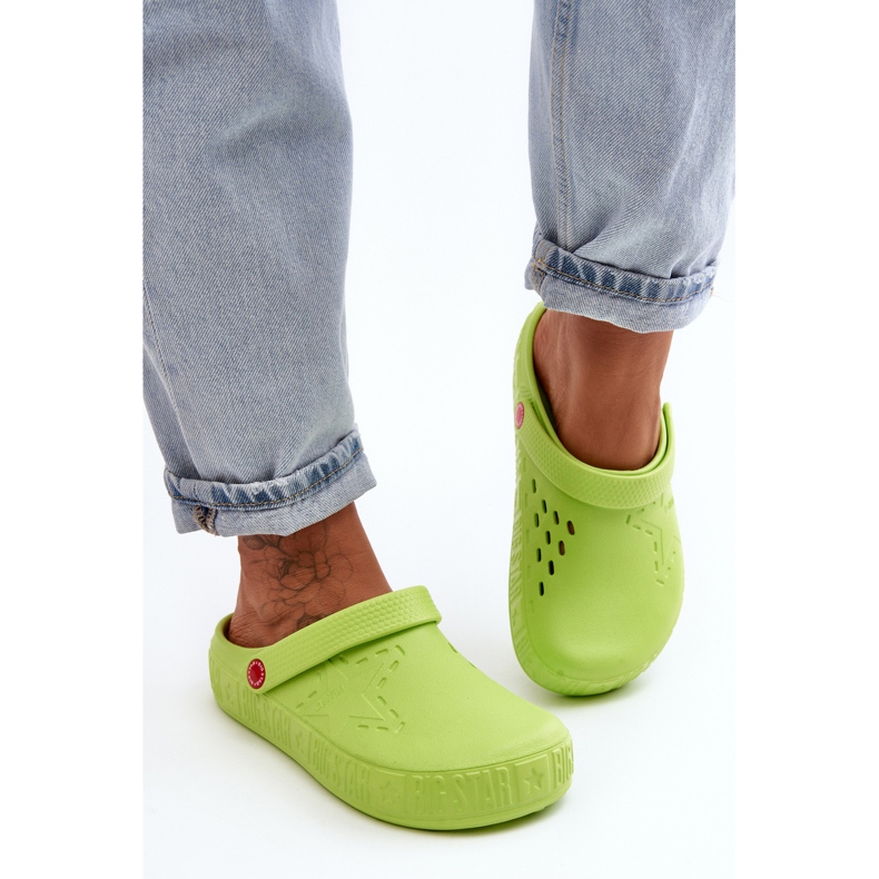 Flip-flops ușoare pentru damă Crocs Big Star II275006 verde 2