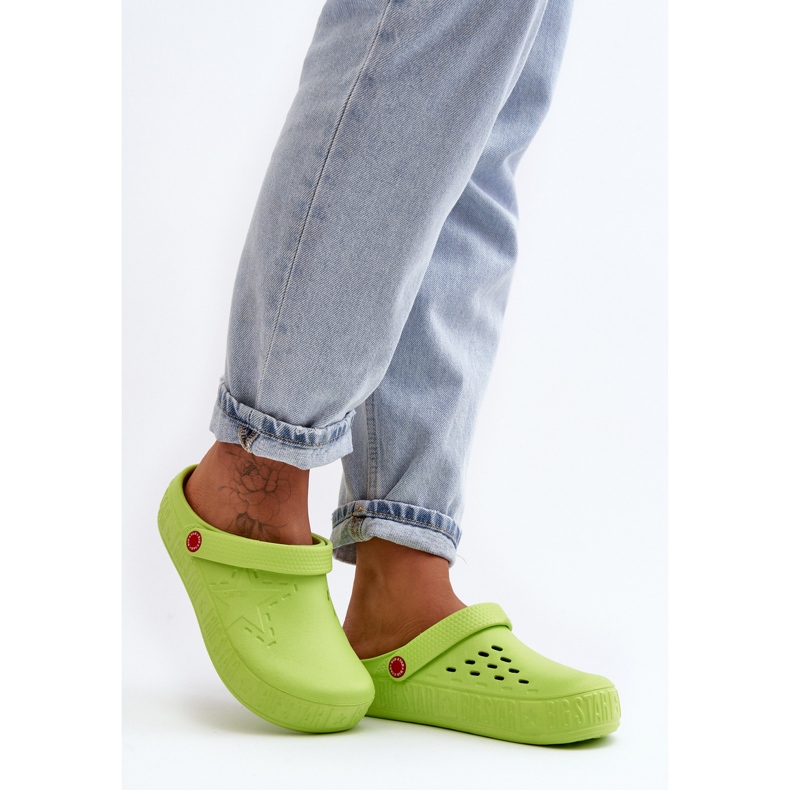 Flip-flops ușoare pentru damă Crocs Big Star II275006 verde 1