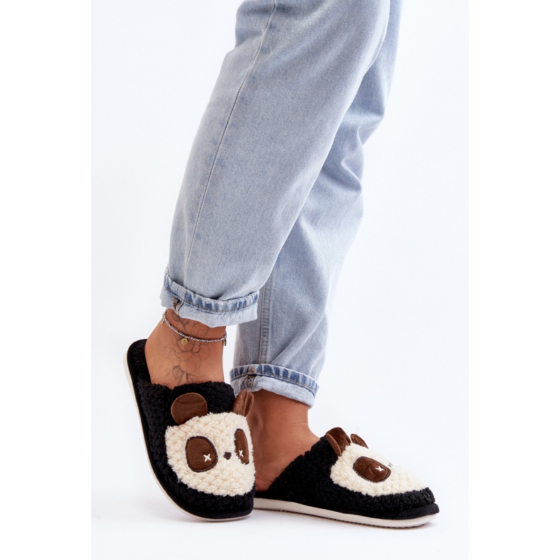 Papuci de damă caldi Negri Priseth negru 1 Papuci de damă caldi Negri Priseth negru 1