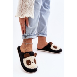 Papuci de damă caldi Negri Priseth negru 2 Papuci de damă caldi Negri Priseth negru 2