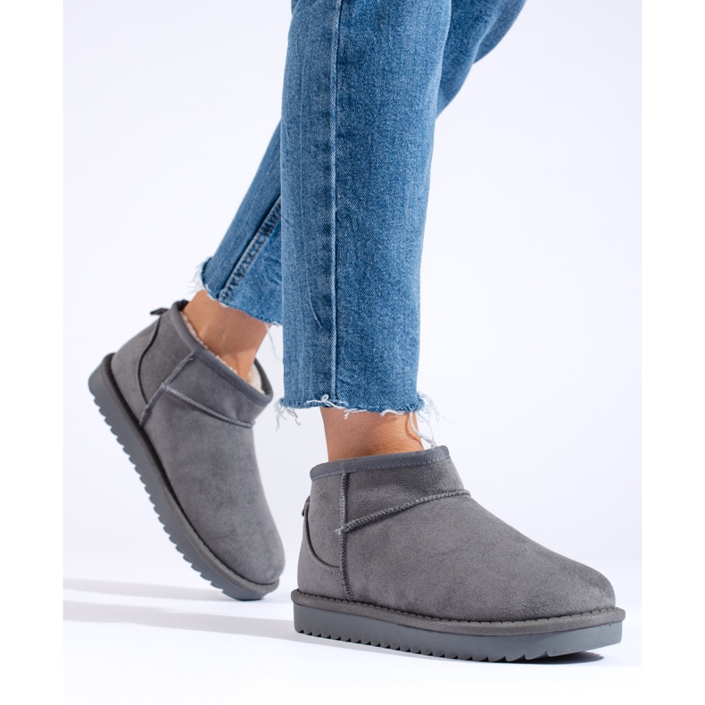 Cizme de zăpadă gri de damă Shelovet 1