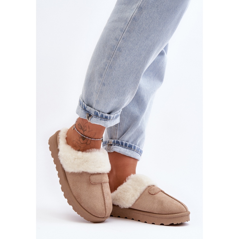 Cizme De Zăpadă De Damă Cu Piele De Oaie Bej Villene 1