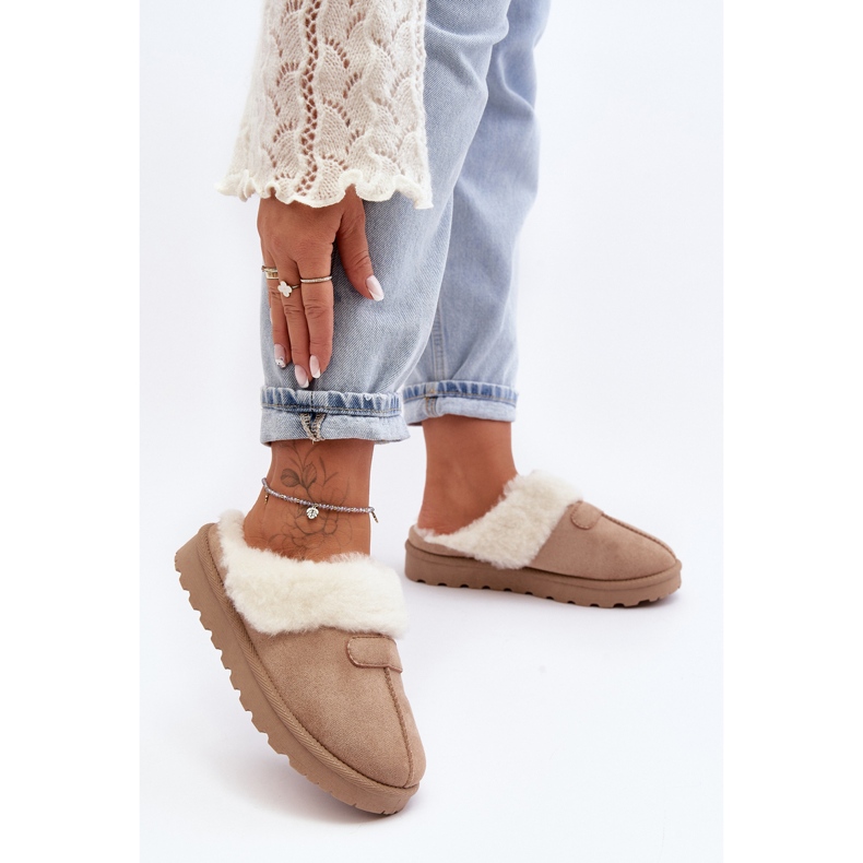 Cizme De Zăpadă De Damă Cu Piele De Oaie Bej Villene 2