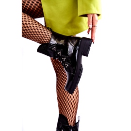 S.Barski Cizme izolate ale femeilor cu strasuri negre negru 2