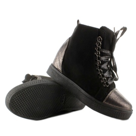 Adidași cu lanțuri R72 Black negru 2