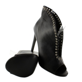 Botine Stilettos Cu Știfturi Hp-36 Negru 2