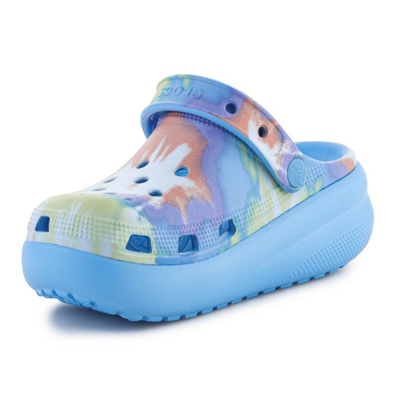 Crocs Classic Tie Dye Cutie Clog 208083-4KT papuci din spumă albastru 2