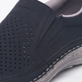 Pantofi ajurati Rieker M RKR579 comozi, bleumarin albastru 8