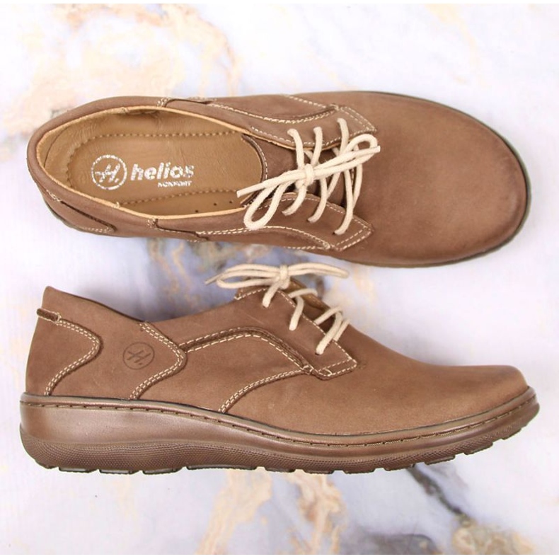 Pantofi confort Helios W H715N, bej maro 2