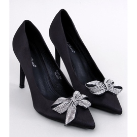 Ace din satin cu fundita de la Trini Black negru 1