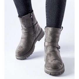 Botine izolate gri cu lant Sedico 2