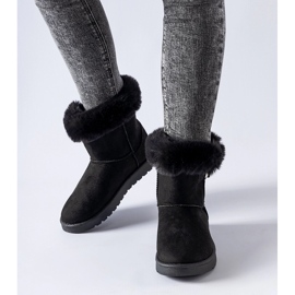 Cizme de zăpadă Borgorato negre căptușite cu blană negru 1