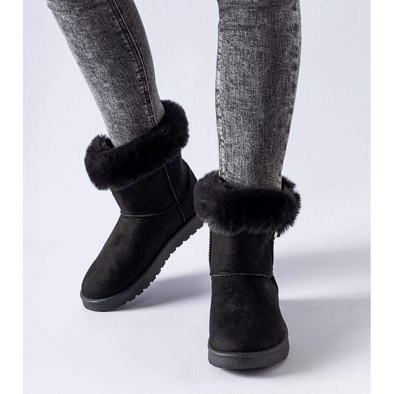 Cizme de zăpadă Borgorato negre căptușite cu blană negru 1