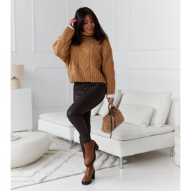 Botine maro cu toc mic de la Layman 1