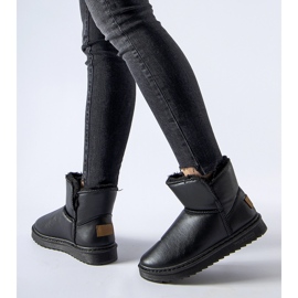 Cizme de zăpadă Kaufman din piele ecologică izolată neagră negru 1 Cizme de zăpadă Kaufman din piele ecologică izolată neagră negru 1