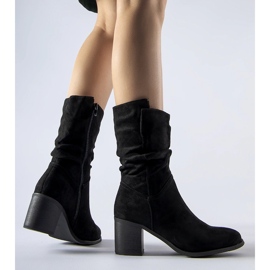 Cizme de cowboy cu toc inalt izolate negre Filomena negru 1