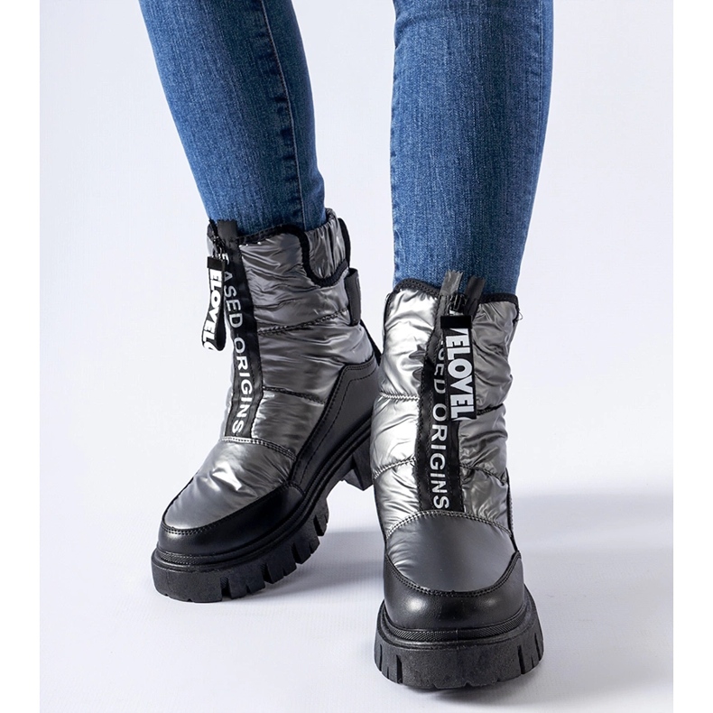 Cizme de zăpadă Moorhead izolate cu grafit și negru gri 1