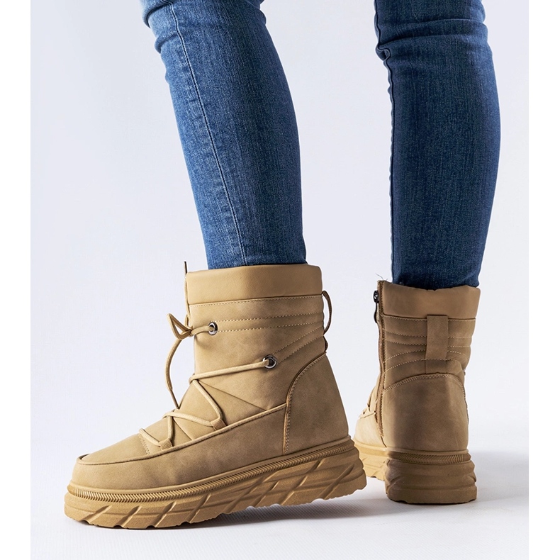 Cizme de zăpadă Jamison bej mat izolate 1