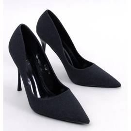 Tocuri înalte strălucitoare cu particule Diamoi Black negru 1