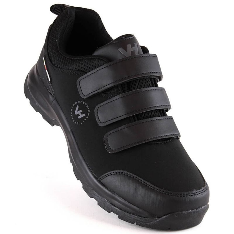 Pantofi de trekking Vanhorn M WOL170 softshell cu Velcro negru 1
