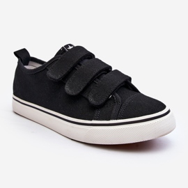Pantofi copii cu velcro joasă Dilan negru 2